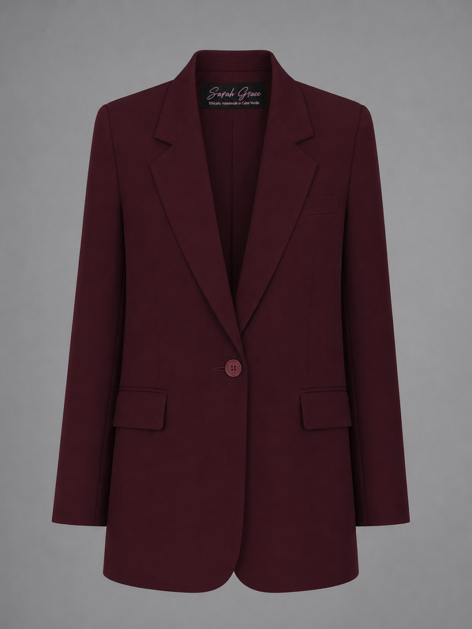 MONACO OVERSIZED BLAZER- BURGUNDY